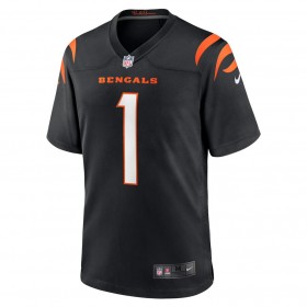 Camiseta Hombre Cincinnati Bengals Ja Marr Chase 1 Nike Negro 2021 NFL Draft